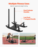 Mobility & Accessibility: VEVOR Weight Sled, Steel Power Sled, Fitness Strength Training Sleds for Athletic Exercise Speed Improvement, Workout Fitness Equipment with Handle, Compatible with 25/51 mm Weight Plates, Black