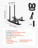 Mobility & Accessibility: VEVOR Weight Sled, Steel Power Sled, Fitness Strength Training Sleds for Athletic Exercise Speed Improvement, Workout Fitness Equipment with Handle, Compatible with 25/51 mm Weight Plates, Black