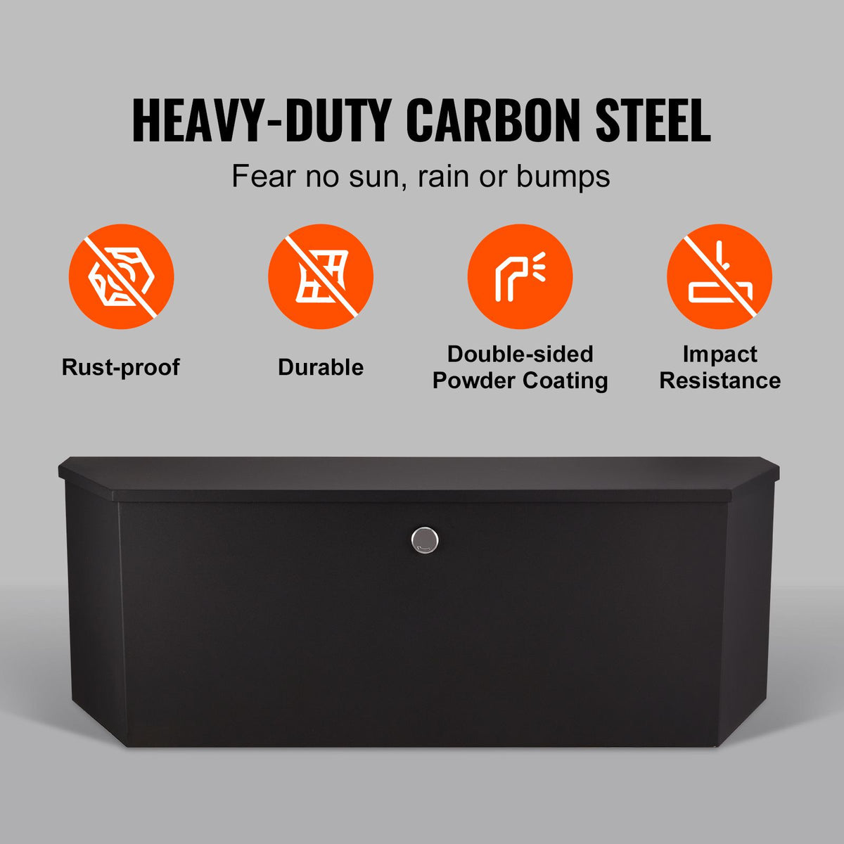 Trailer Tongue Box, Carbon Steel Tongue Box Tool Chest, Heavy Duty Trailer Box Storage with Lock and Keys, Utility Trailer Tongue Tool Box for Pickup Truck Bed, RV Trailer, 91.44cmx30.48 cmx30.4