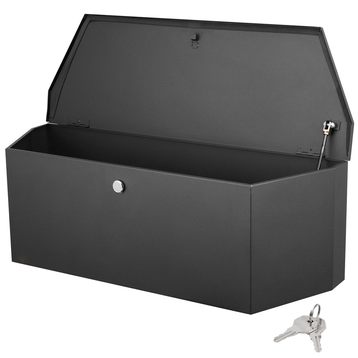 Trailer Tongue Box, Carbon Steel Tongue Box Tool Chest, Heavy Duty Trailer Box Storage with Lock and Keys, Utility Trailer Tongue Tool Box for Pickup Truck Bed, RV Trailer, 91.44cmx30.48 cmx30.4