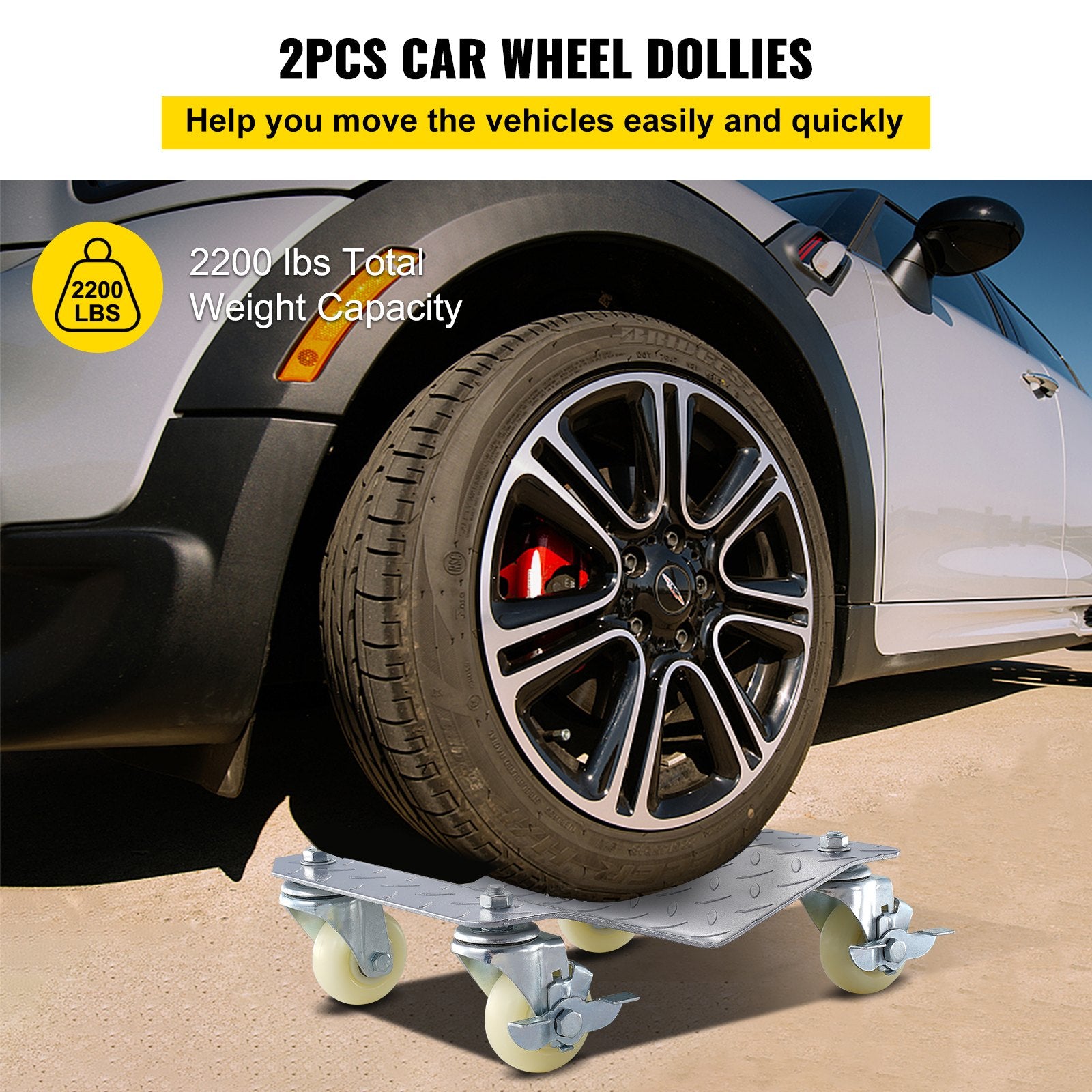 Utility Trolleys: VEVOR 2 Pcs Tire Wheel Dollies 12"X16" Platform Size Wheel Car Dolly 3" Caster Wheel Dolly for Vehicle Car Auto Repair (2 Pcs)