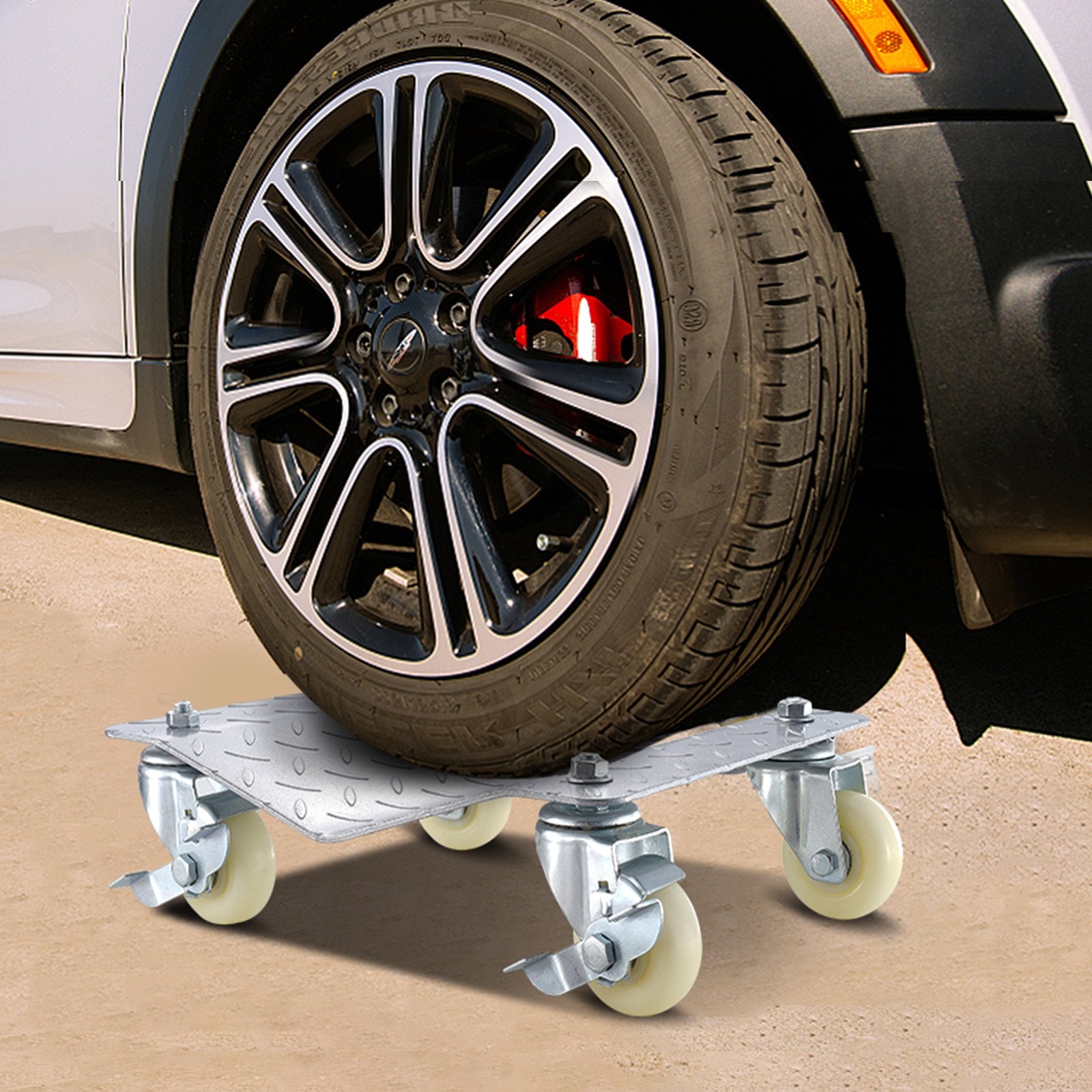 Utility Trolleys: VEVOR 2 Pcs Tire Wheel Dollies 12"X16" Platform Size Wheel Car Dolly 3" Caster Wheel Dolly for Vehicle Car Auto Repair (2 Pcs)