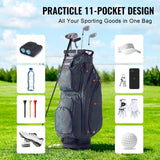 Duvet Covers: VEVOR Golf Cart Bag with 14 Way Organizer Divider Top, 36” 11 Pockets Premium Nylon Cart Bag, Durable Golf Bags with Handles & Dust Cover & Detachable Straps for Men & Women, Army Green