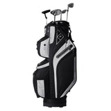 Golf Accessories: VEVOR Golf Cart Bag with 14 Way Organizer Divider Top, 13 Pockets Premium Cart Bag, Durable 600D Polyester Fabric Golf Bags with Handles & Dust Cover & Detachable Straps for Men & Women, Black Color-Block