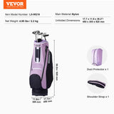 Cat Carriers & Crates: VEVOR Golf Cart Bag with 14 Way Organizer Divider Top, 36” Multiple Pockets Premium Cart Bag, Durable Golf Bags with Handles & Dust Cover & Detachable Strap for Men & Women, Black Purple