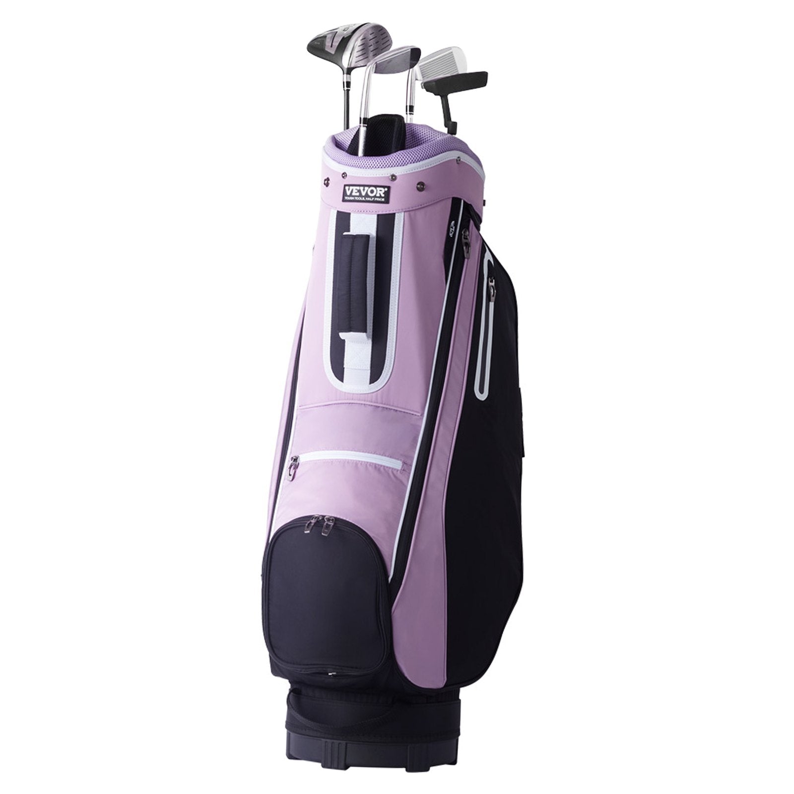 Cat Carriers & Crates: VEVOR Golf Cart Bag with 14 Way Organizer Divider Top, 36” Multiple Pockets Premium Cart Bag, Durable Golf Bags with Handles & Dust Cover & Detachable Strap for Men & Women, Black Purple