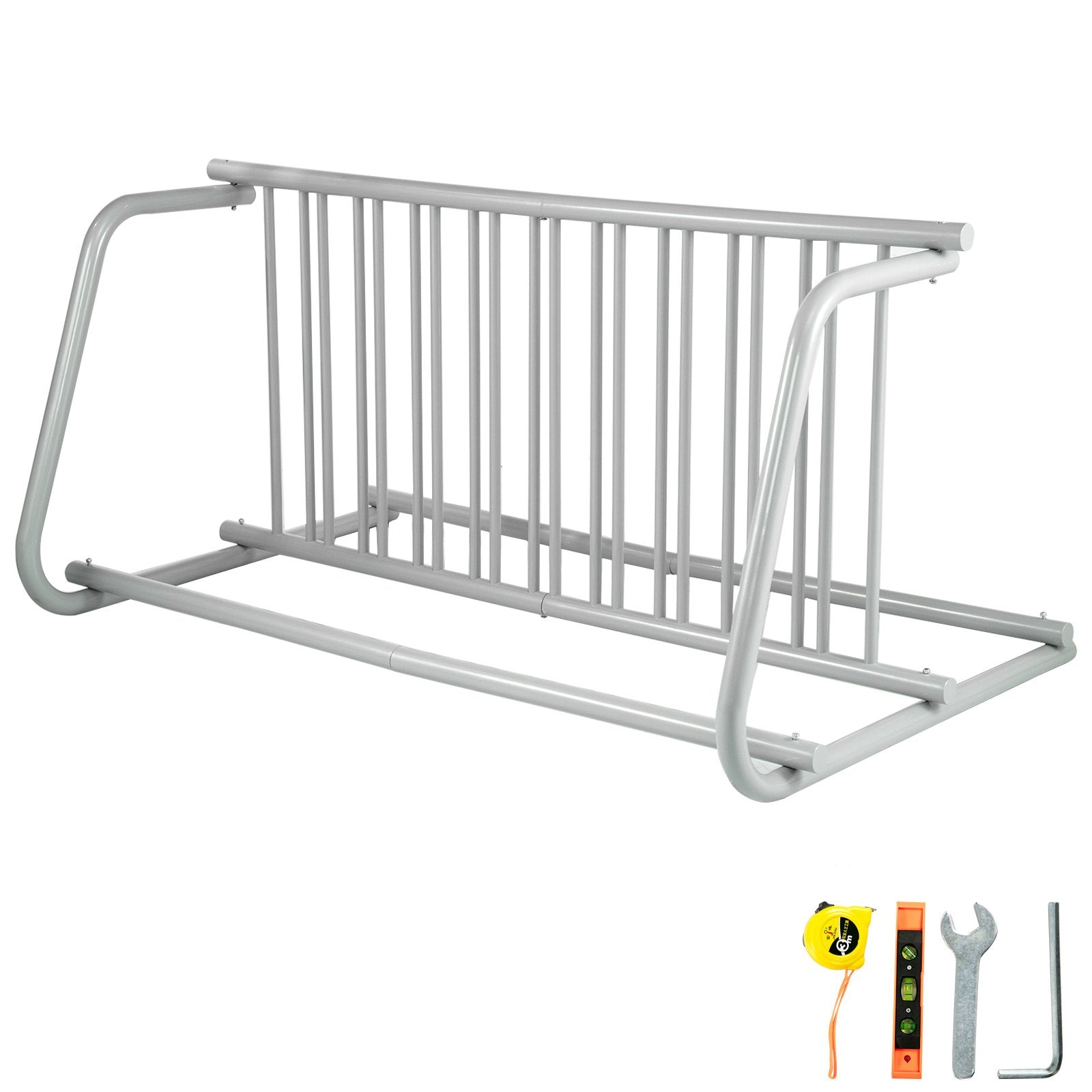 Bicycle Stands & Storage: VEVOR 10 Holders Floor Bike Rack, 59" Length All-Steel Grid Bike Rack, 10-Bike Capacity Dual-Side Storage Stand for Garages Streets Yards Bike Events
