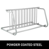 Bicycle Stands & Storage: VEVOR 10 Holders Floor Bike Rack, 59" Length All-Steel Grid Bike Rack, 10-Bike Capacity Dual-Side Storage Stand for Garages Streets Yards Bike Events