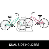 Bicycle Stands & Storage: VEVOR 10 Holders Floor Bike Rack, 59" Length All-Steel Grid Bike Rack, 10-Bike Capacity Dual-Side Storage Stand for Garages Streets Yards Bike Events