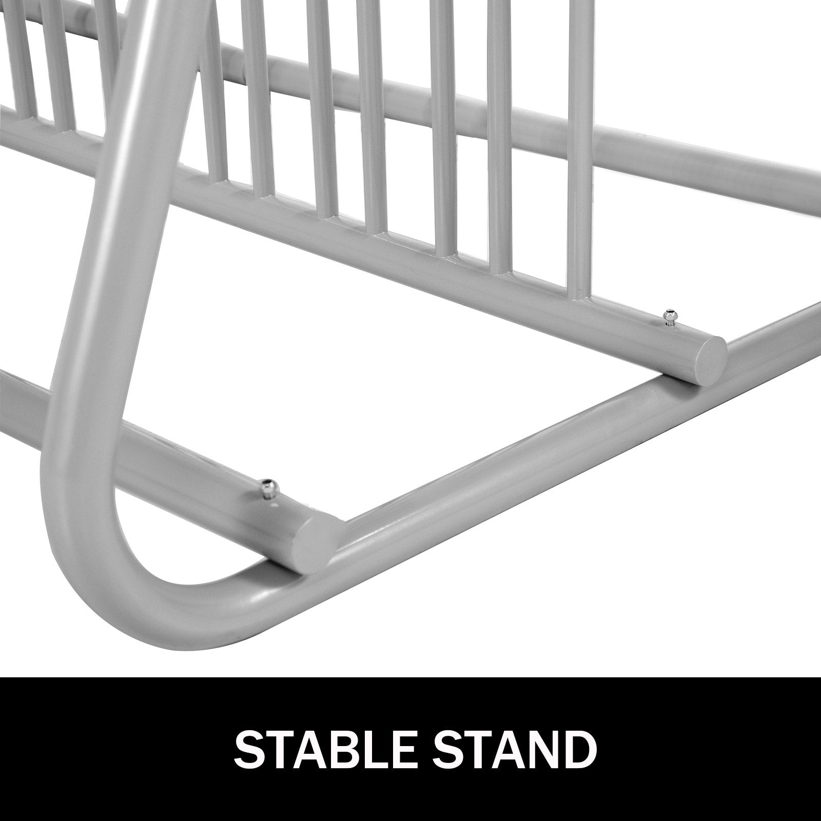 Bicycle Stands & Storage: VEVOR 10 Holders Floor Bike Rack, 59" Length All-Steel Grid Bike Rack, 10-Bike Capacity Dual-Side Storage Stand for Garages Streets Yards Bike Events