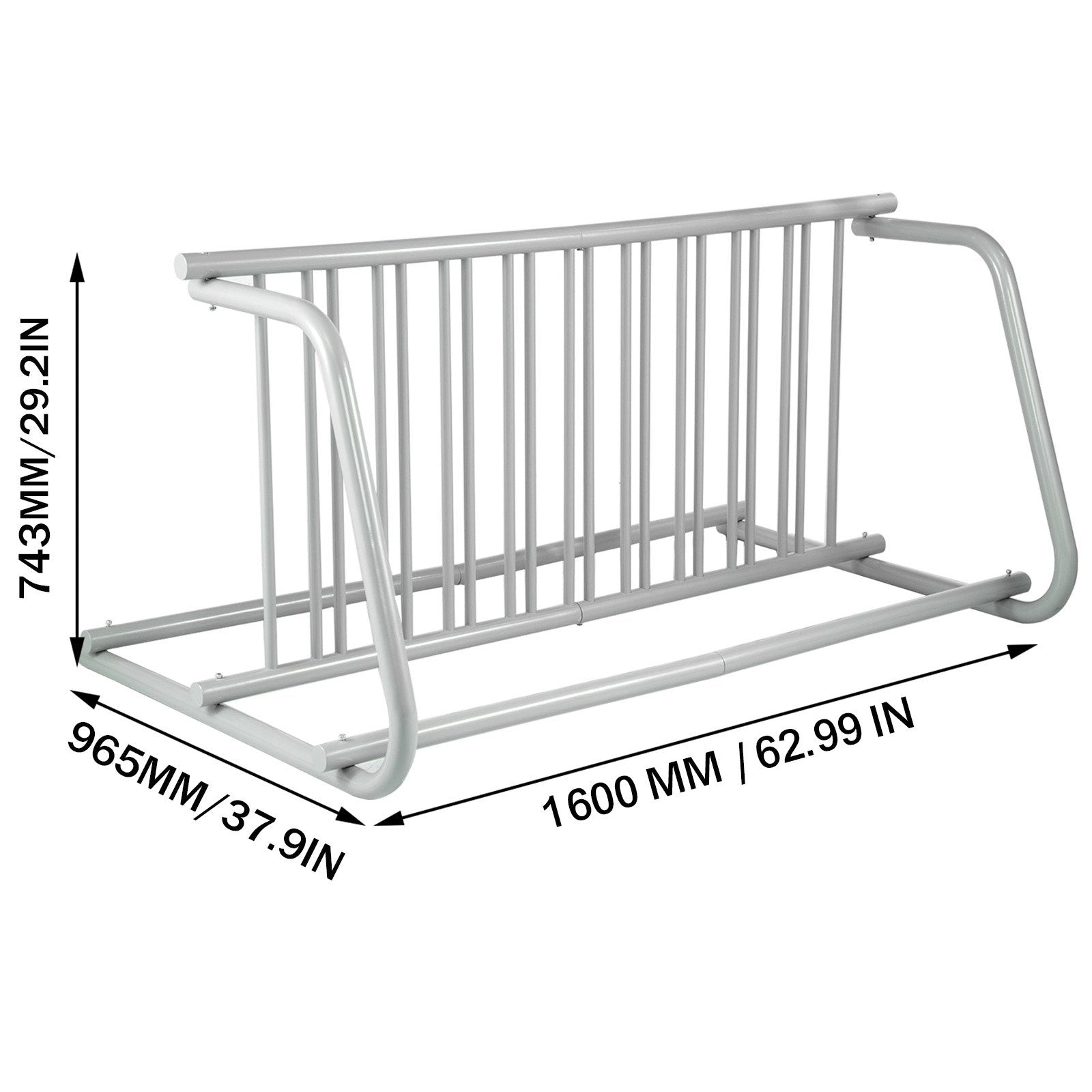 Bicycle Stands & Storage: VEVOR 10 Holders Floor Bike Rack, 59" Length All-Steel Grid Bike Rack, 10-Bike Capacity Dual-Side Storage Stand for Garages Streets Yards Bike Events