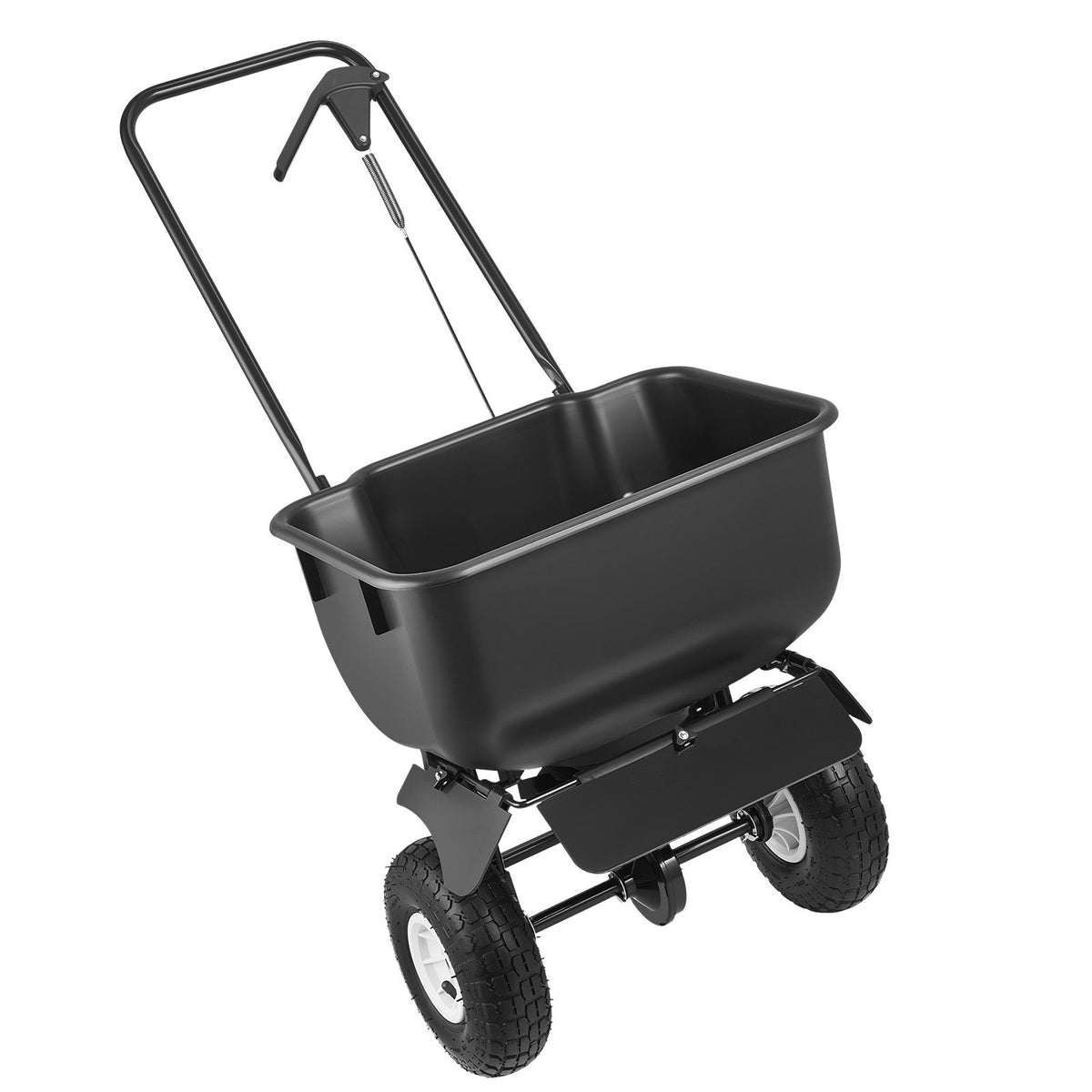 Push Lawn Spreader, 3.6m Spreading Width, Broadcast Spreader with 36.3kg Load Capacity & 10 in All-Terrain Tires, Walk-Behind Garden & Lawn Broadcast Spreaders for Seed Fertilizer, Salt Ice Melt