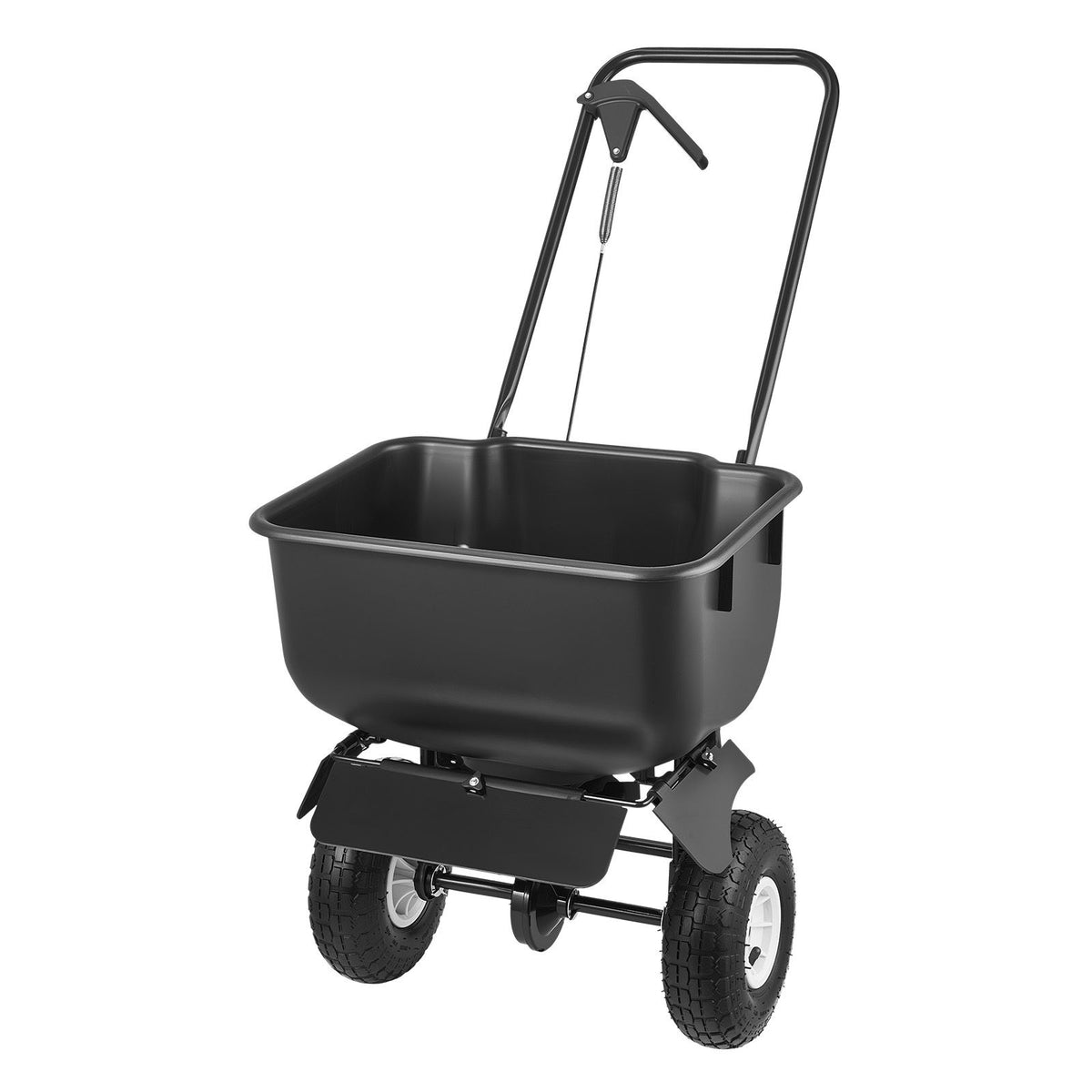 Push Lawn Spreader, 3.6m Spreading Width, Broadcast Spreader with 36.3kg Load Capacity & 10 in All-Terrain Tires, Walk-Behind Garden & Lawn Broadcast Spreaders for Seed Fertilizer, Salt Ice Melt