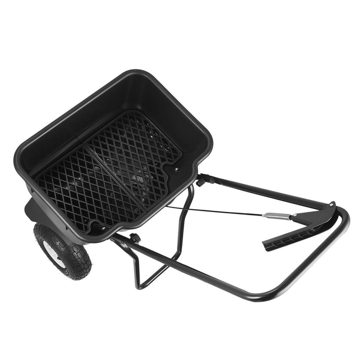 Push Lawn Spreader, 3.6m Spreading Width, Broadcast Spreader with 36.3kg Load Capacity & 10 in All-Terrain Tires, Walk-Behind Garden & Lawn Broadcast Spreaders for Seed Fertilizer, Salt Ice Melt