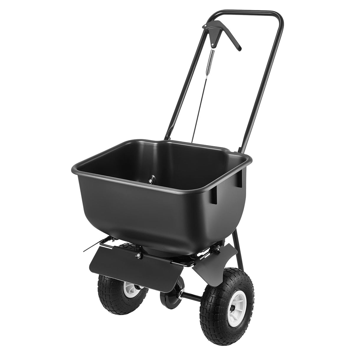 Push Lawn Spreader, 3.6m Spreading Width, Broadcast Spreader with 36.3kg Load Capacity & 10 in All-Terrain Tires, Walk-Behind Garden & Lawn Broadcast Spreaders for Seed Fertilizer, Salt Ice Melt