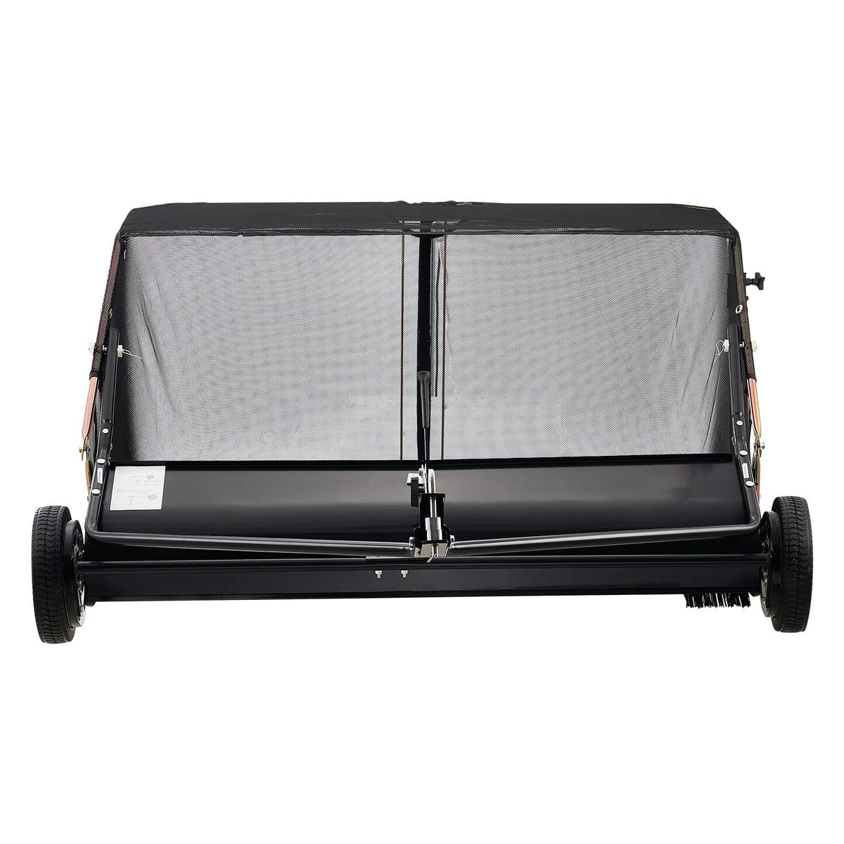 26.7 cm Tow Behind Lawn Sweeper, 26 cu.ft. Large Yard Sweeper, Adjustable Sweeping Height, Heavy Duty Leaf & Grass Collector with Dumping Rope, Pull Behind Sweepers for Debris Grass Clippings