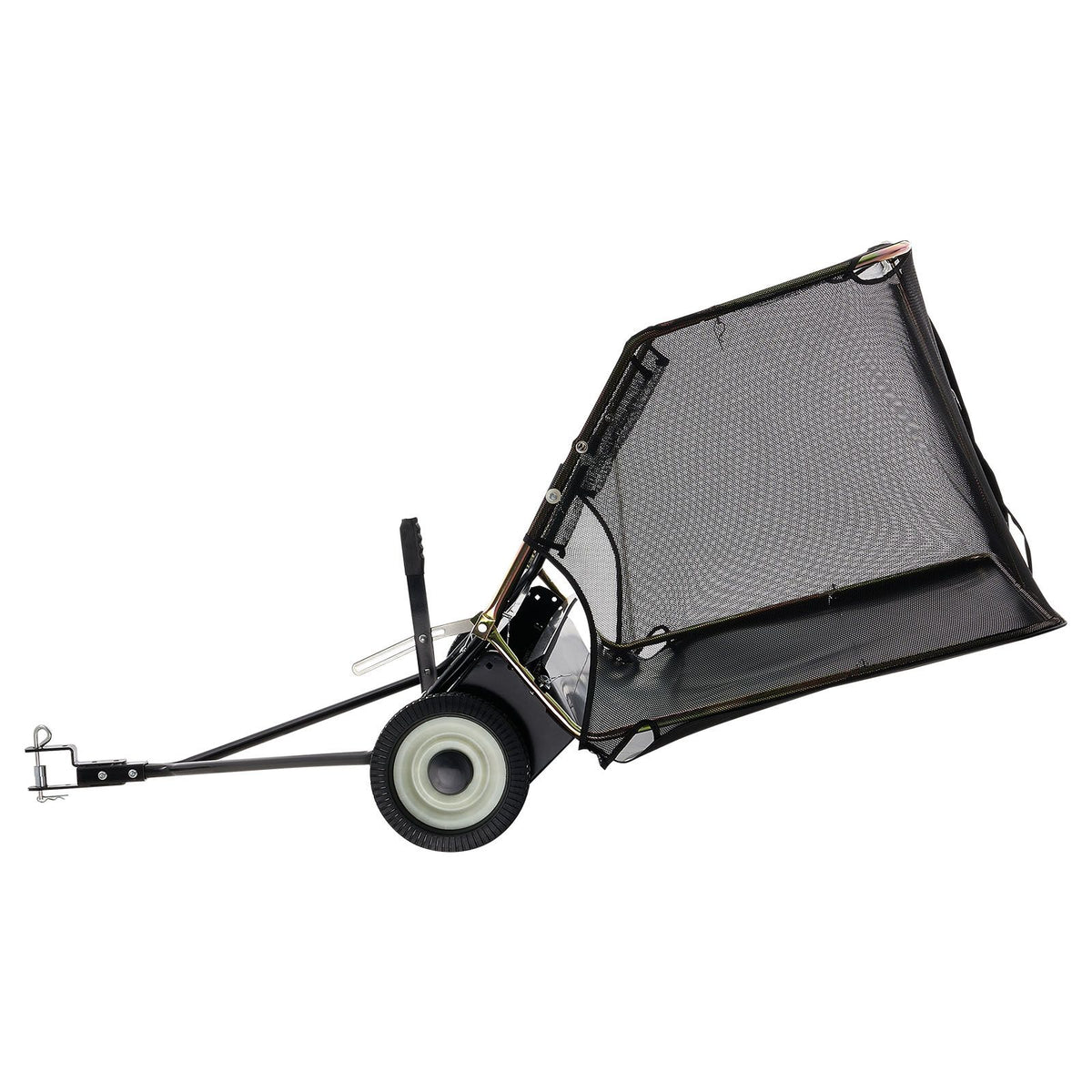 26.7 cm Tow Behind Lawn Sweeper, 26 cu.ft. Large Yard Sweeper, Adjustable Sweeping Height, Heavy Duty Leaf & Grass Collector with Dumping Rope, Pull Behind Sweepers for Debris Grass Clippings