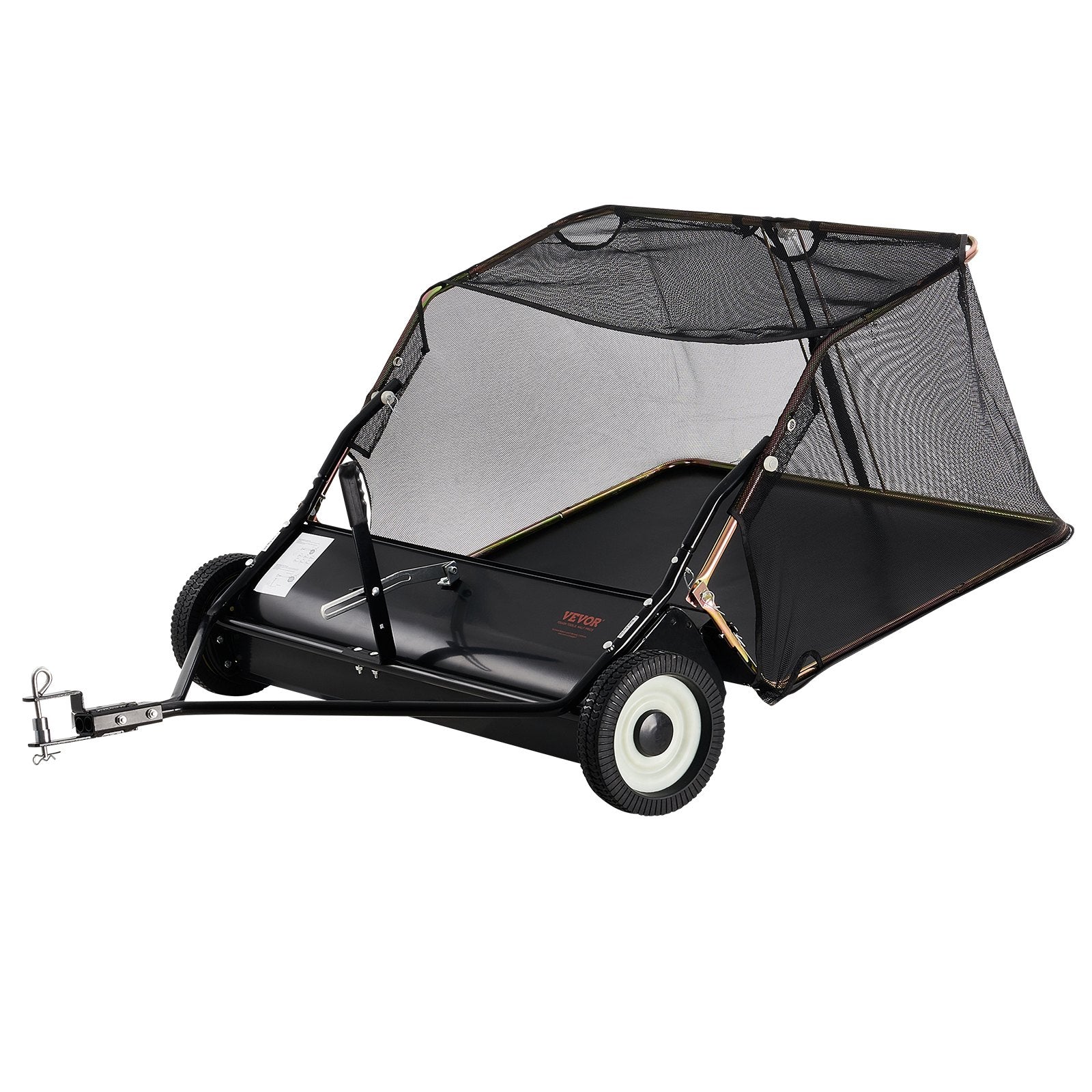 Chainsaws: VEVOR 106.6 cm Lawn Sweeper Tow Behind, 12 cu.ft. Large Pull Behind Grass Sweeper, Heavy Duty Leaf & Grass Collector with Dumping Rope Design, Adjustable Sweeping Height for Picking Up Debris & Grass