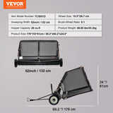 Lawn Rollers: VEVOR Tow-Behind Lawn Sweeper 132cm Leaf Yard Collector 26 cu.ft. Adjustable