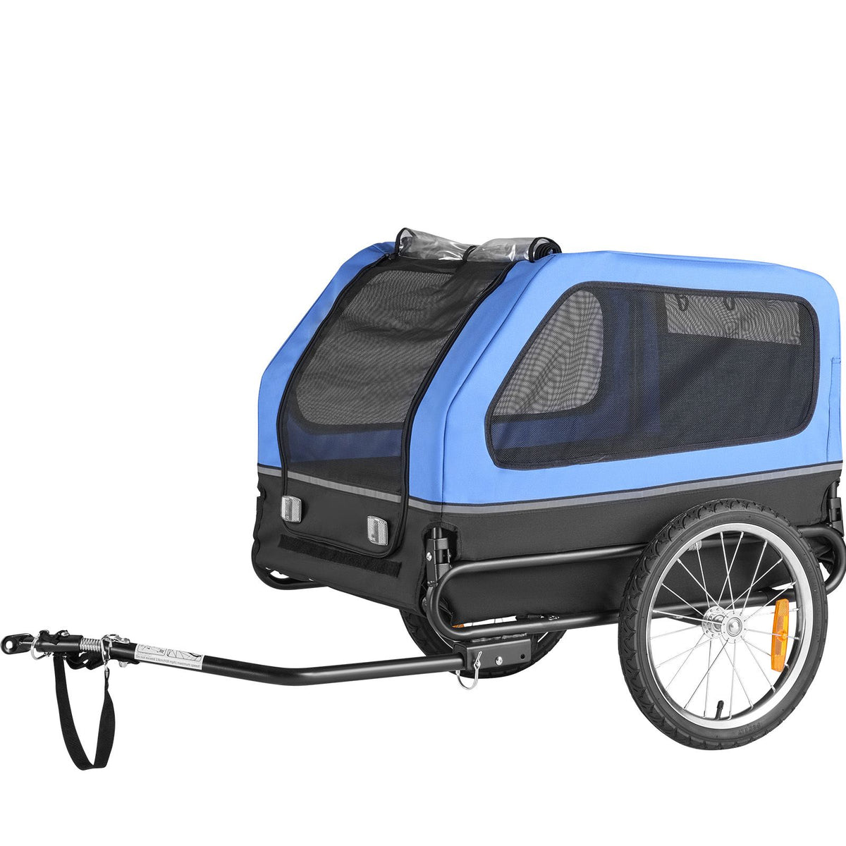 Dog Bike Trailer, Supports up to 40 kg, Pet Cart Bicycle Carrier for Small & Large Dogs, Easy Folding Frame with Quick Release Wheel, Universal Bicycle Coupler, Reflector, Flag, Internal Leash