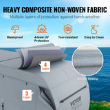 Caravan Accessories: VEVOR Travel Trailer Cover, 9.1-9.8m RV Cover, 4-Layer Non-Woven Fabric Camper Cover, Waterproof, Windproof And Wear-Resistant Class A RV Cover, Rip-Stop Camper Cover with Storage Bag and Patches
