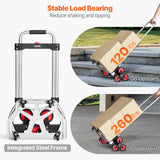 Mobility & Accessibility: VEVOR Stair Climbing Cart Heavy Duty Folding Hand Truck Dolly 118 kg 10 Wheels