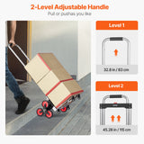 Mobility & Accessibility: VEVOR Stair Climbing Cart Heavy Duty Folding Hand Truck Dolly 118 kg 10 Wheels