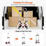 Mobility & Accessibility: VEVOR Stair Climbing Cart Heavy Duty Folding Hand Truck Dolly 118 kg 10 Wheels