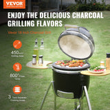 BBQ Tools: VEVOR Portable Charcoal Grill, Propane Gas Grills with Cover and Cart, Heavy Duty Stainless Steel BBQ Grill, Mini Smoker for Outdoor Cooking, Barbecue Camping, Picnic, and Backyard, Black