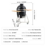 BBQ Tools: VEVOR Portable Charcoal Grill, Propane Gas Grills with Cover and Cart, Heavy Duty Stainless Steel BBQ Grill, Mini Smoker for Outdoor Cooking, Barbecue Camping, Picnic, and Backyard, Black