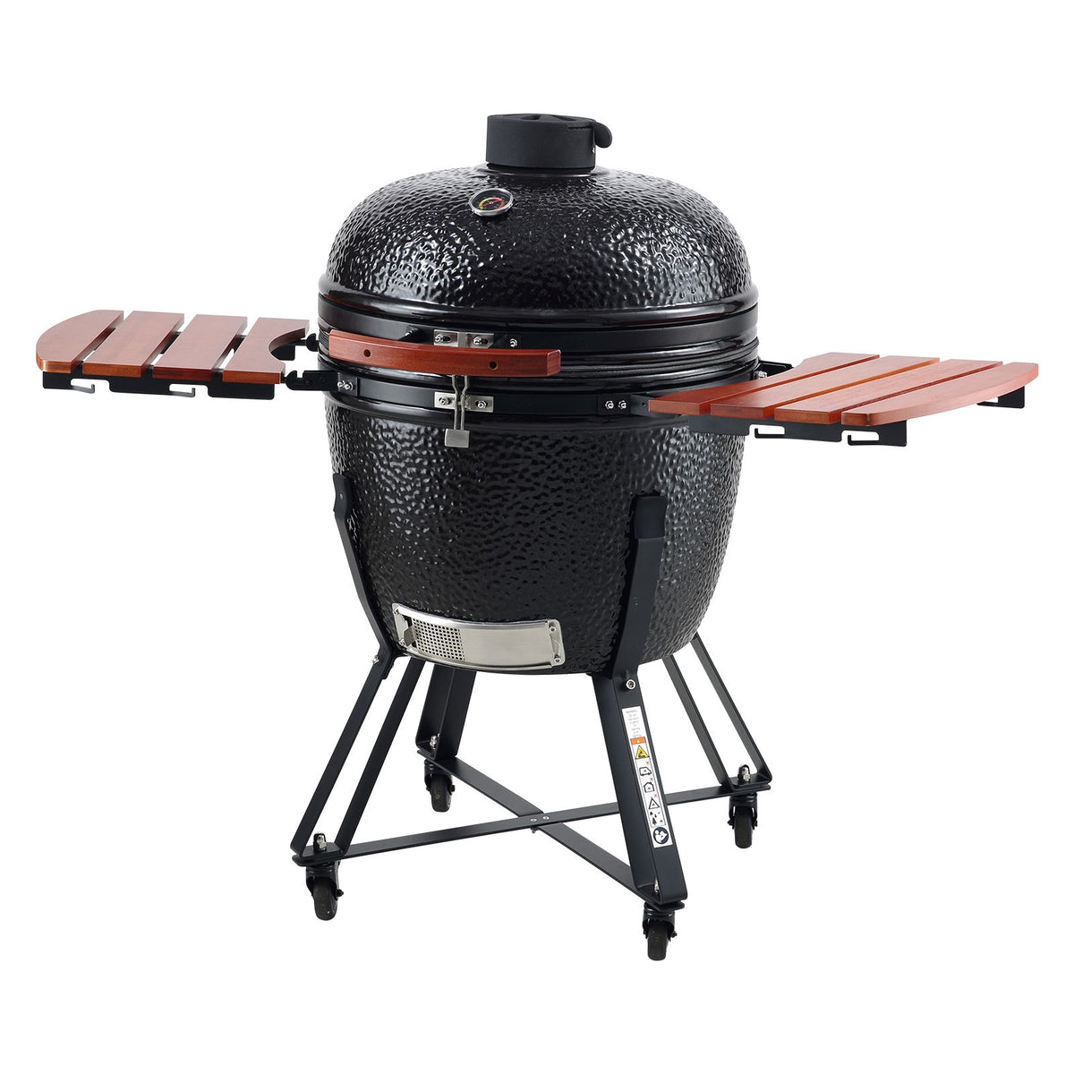 Portable Charcoal Grill, Propane Gas Grills with Cover and Cart, Heavy Duty Stainless Steel BBQ Grill, Mini Smoker for Outdoor Cooking, Barbecue Camping, Picnic, and Backyard, Black