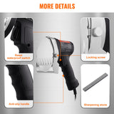 Chainsaws: VEVOR Electric Shawarma Knife, 80W Professional Turkish Kebab Knife, Commercial Stainless Steel Gyro Cutter, Doner Kebab Meat Slicer with 2 Blades, 100mm Blade Diameter, 0-8mm Adjustable Thickness
