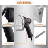 Chainsaws: VEVOR Electric Shawarma Knife, 80W Professional Turkish Kebab Knife, Commercial Stainless Steel Gyro Cutter, Doner Kebab Meat Slicer with 2 Blades, Φ4"/100mm Blade Diameter, 0-8mm Adjustable Thickness