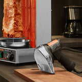 Chainsaws: VEVOR Electric Shawarma Knife, 80W Professional Turkish Kebab Knife, Commercial Stainless Steel Gyro Cutter, Doner Kebab Meat Slicer with 2 Blades, Φ4"/100mm Blade Diameter, 0-8mm Adjustable Thickness