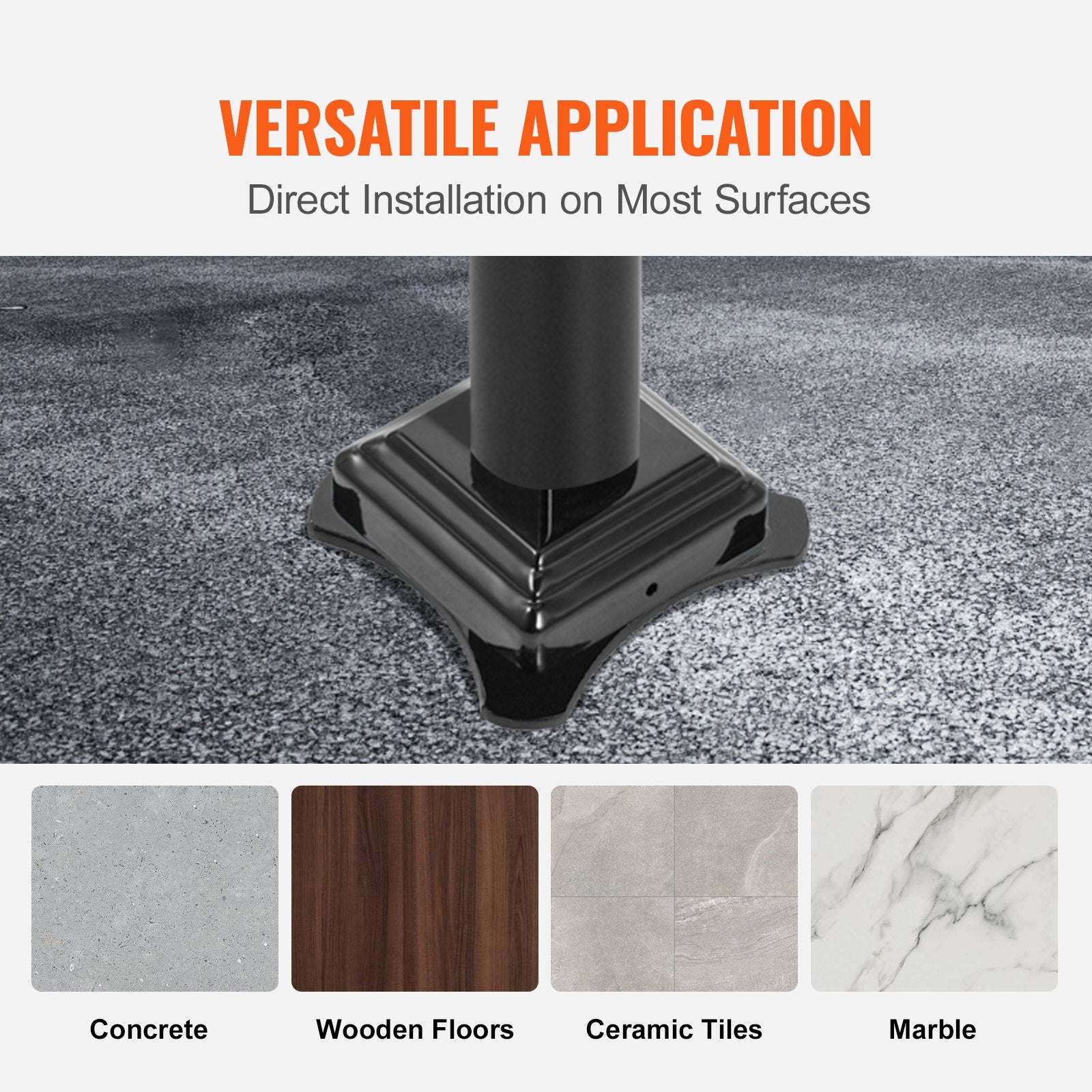 Door Hardware: VEVOR 1-3 Step Handrail Railing for Steps Steel 150 kg Capacity with Screw Kit
