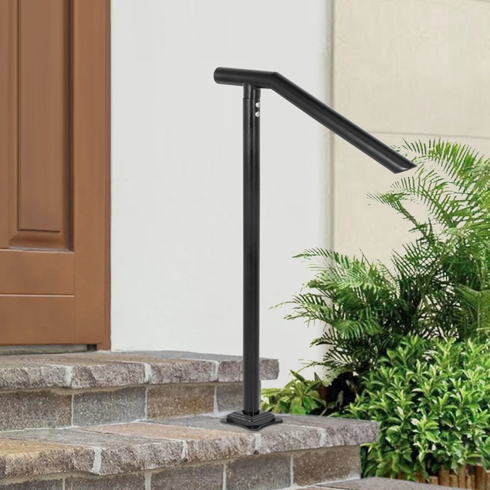 Door Hardware: VEVOR 1-3 Step Handrail Railing for Steps Steel 150 kg Capacity with Screw Kit