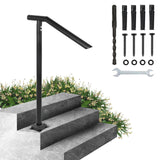 Door Hardware: VEVOR 1-3 Step Handrail Railing for Steps Steel 150 kg Capacity with Screw Kit