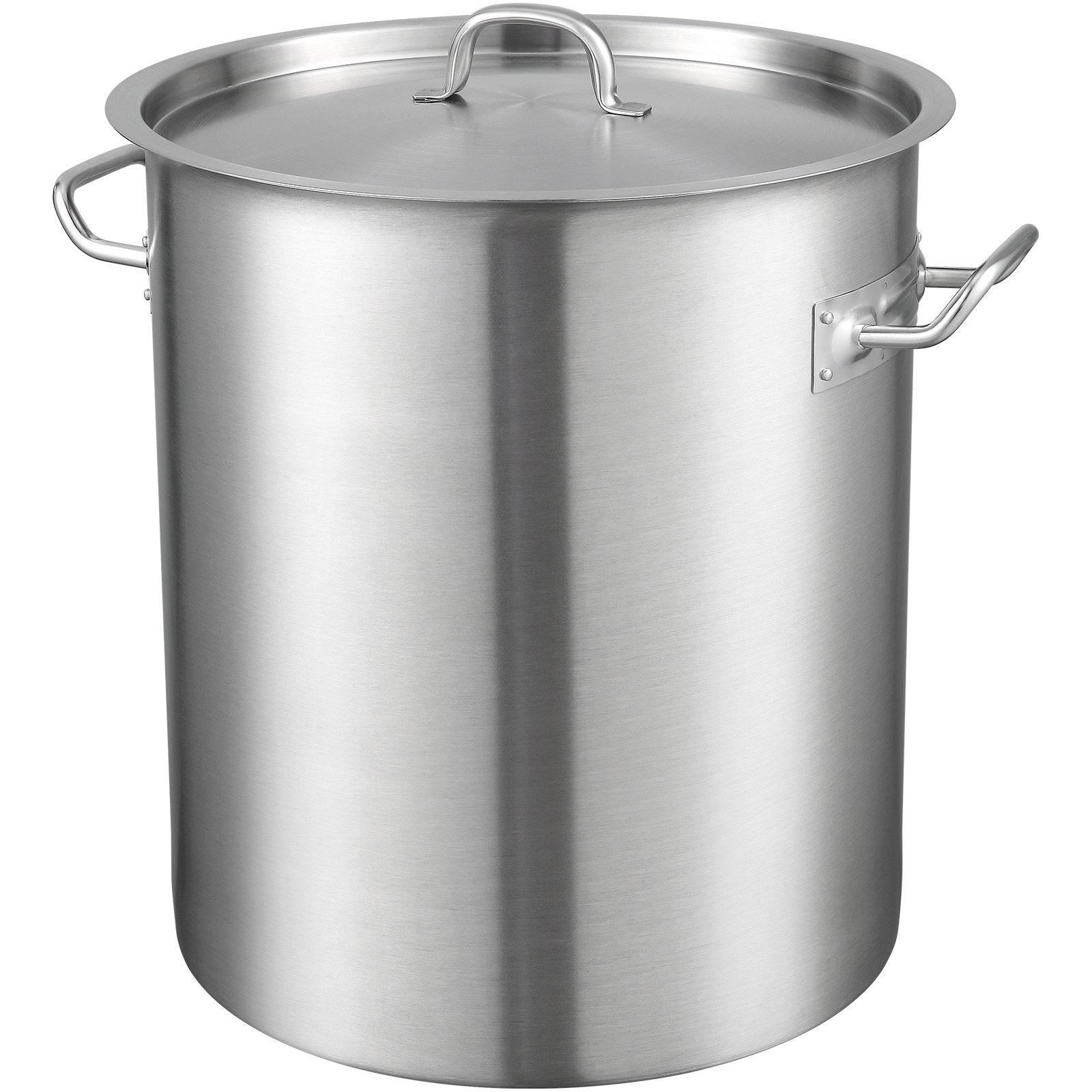 Food Warmers & Chafing Dishes: VEVOR Stainless Steel Stockpot, 42 Quart Large Cooking Pots, Multipurpose Cookware Sauce Pot with Lid & Handle, Heavy Duty Commercial Grade Stock Pot, Sanding Treatment, for Large Groups Events Silver