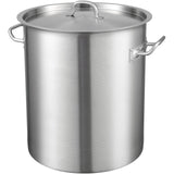 Food Warmers & Chafing Dishes: VEVOR Stainless Steel Stockpot, 42 Quart Large Cooking Pots, Multipurpose Cookware Sauce Pot with Lid & Handle, Heavy Duty Commercial Grade Stock Pot, Sanding Treatment, for Large Groups Events Silver