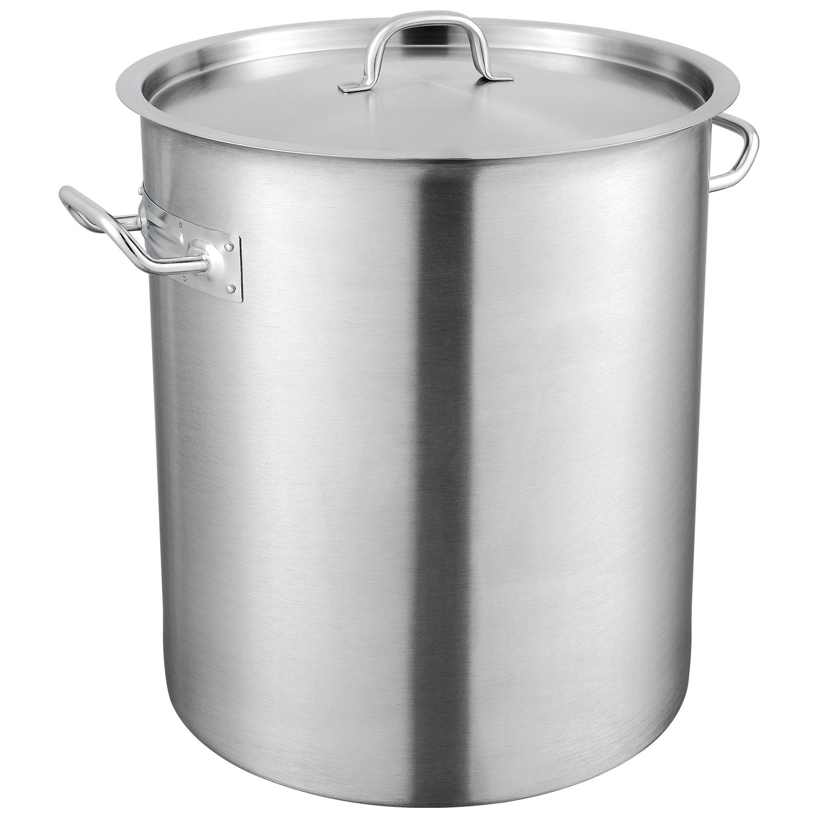 Food Warmers & Chafing Dishes: VEVOR Stainless Steel Stockpot, 42 Quart Large Cooking Pots, Multipurpose Cookware Sauce Pot with Lid & Handle, Heavy Duty Commercial Grade Stock Pot, Sanding Treatment, for Large Groups Events Silver