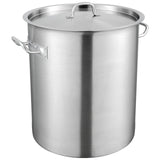 Food Warmers & Chafing Dishes: VEVOR Stainless Steel Stockpot, 42 Quart Large Cooking Pots, Multipurpose Cookware Sauce Pot with Lid & Handle, Heavy Duty Commercial Grade Stock Pot, Sanding Treatment, for Large Groups Events Silver
