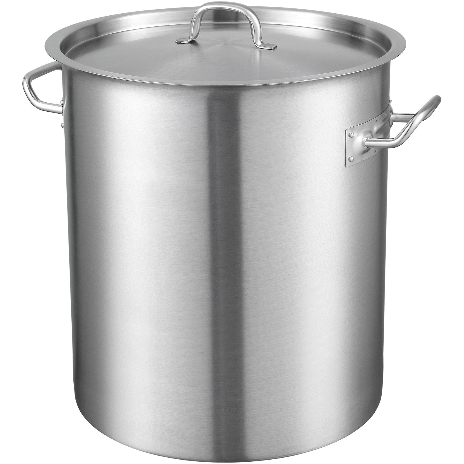 Food Warmers & Chafing Dishes: VEVOR Stainless Steel Stockpot, 42 Quart Large Cooking Pots, Multipurpose Cookware Sauce Pot with Lid & Handle, Heavy Duty Commercial Grade Stock Pot, Sanding Treatment, for Large Groups Events Silver