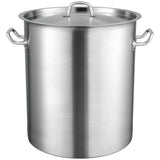 Food Warmers & Chafing Dishes: VEVOR Stainless Steel Stockpot, 42 Quart Large Cooking Pots, Multipurpose Cookware Sauce Pot with Lid & Handle, Heavy Duty Commercial Grade Stock Pot, Sanding Treatment, for Large Groups Events Silver