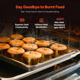Bakeware & Accessories: VEVOR Baking Pan Set 3-Piece Nonstick Carbon Steel Set with Silicone Handles