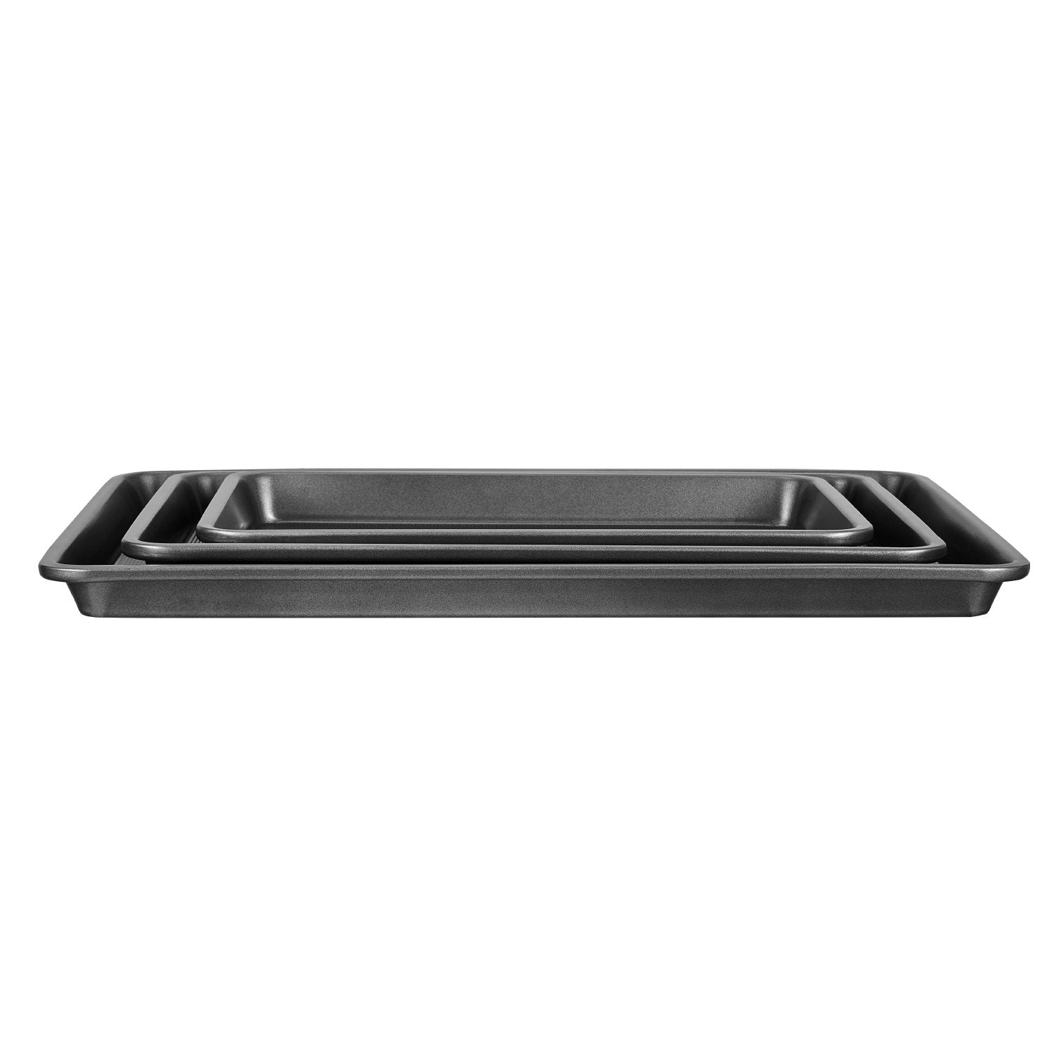Bakeware & Accessories: VEVOR Baking Pan Set 3-Piece Nonstick Carbon Steel Set with Silicone Handles
