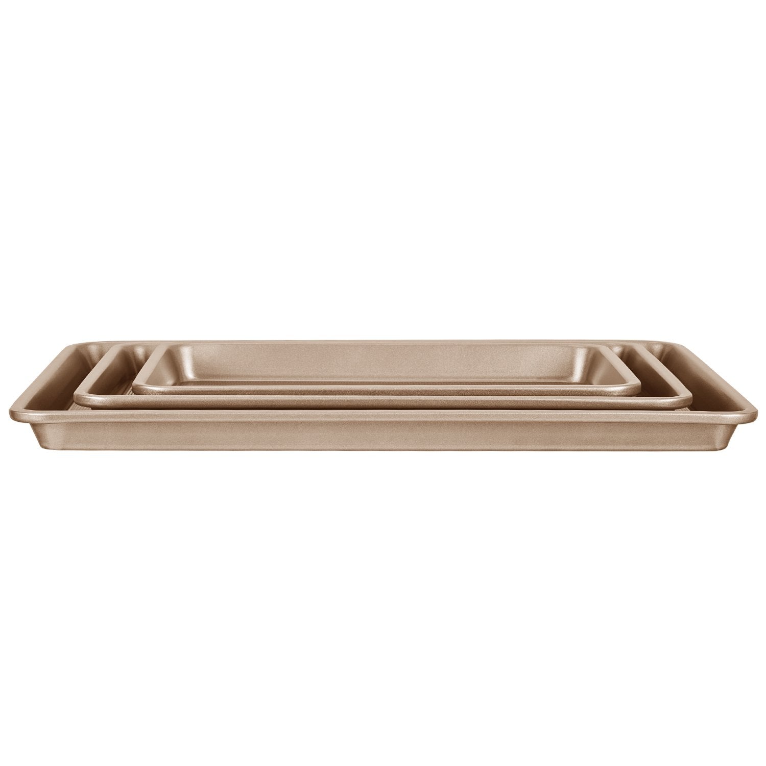 Bakeware & Accessories: VEVOR Baking Pan Set 3-Piece Nonstick Carbon Steel Set with Silicone Handles