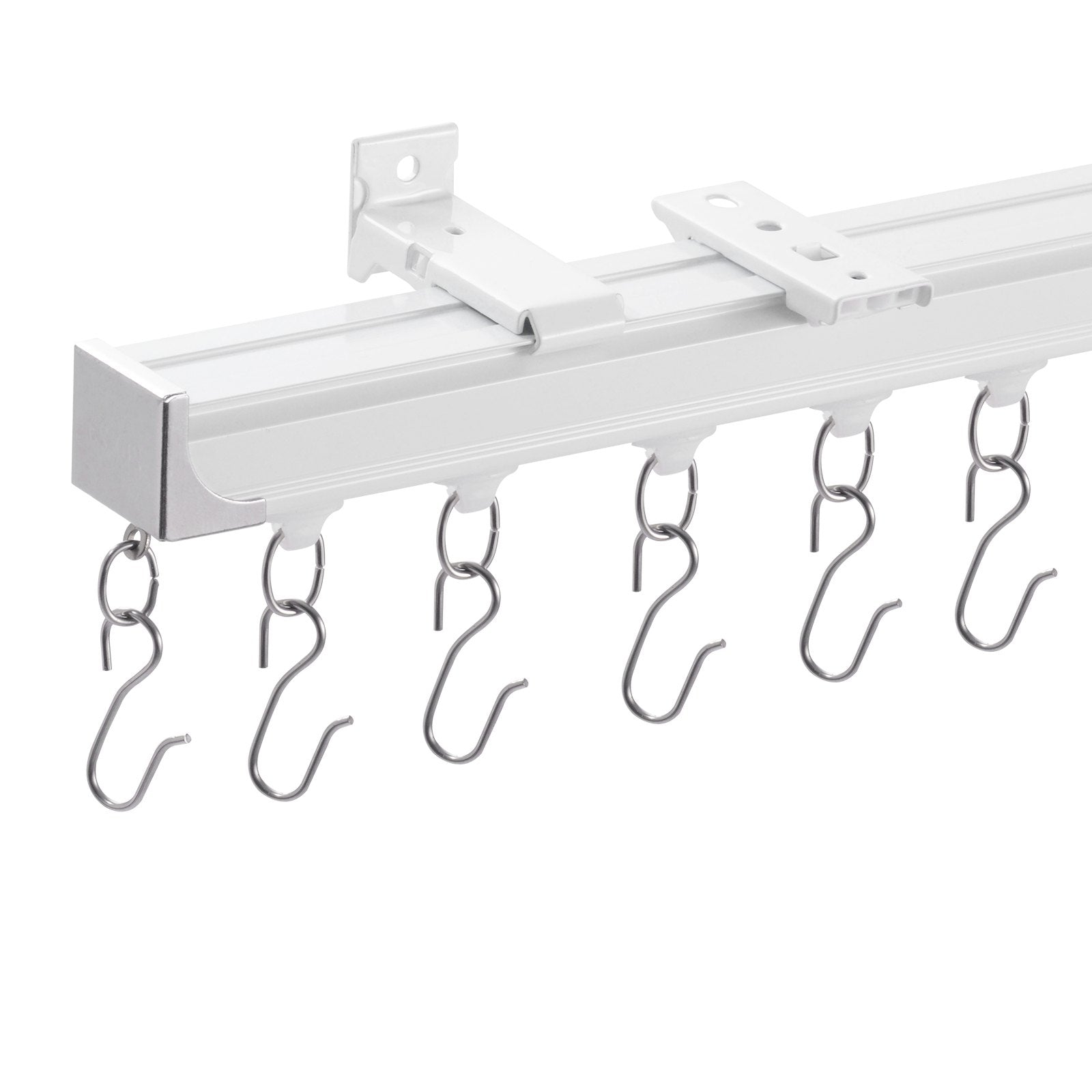 Curtain Accessories: VEVOR Ceiling Curtain Track Set 5.9 FT/1.8 Meter_oom Divider with Hooks White