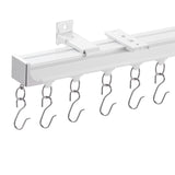 Curtains & Drapes: VEVOR Ceiling Curtain Track Set 17.7 FT/5.4 Meter Room Divider with Hooks White