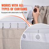 Curtain Accessories: VEVOR Ceiling Curtain Track Set, 9.9 FT/3 Meter, Self Adhesive, No Drill Ceiling Track System for Curtains, Room Divider Curtain Track Ceiling Mounted for Living Room with Hooks and Hardware, White