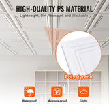 Building Toys: VEVOR Ceiling Tiles, 16-Pack 20 x 20 in, Drop Ceiling Tiles Premium Polystyrene Sheet, Easy Installation/ Cutting Plastic Glue-up Ceiling Tile, Basement Ceiling Covering for Home/Office Decoration